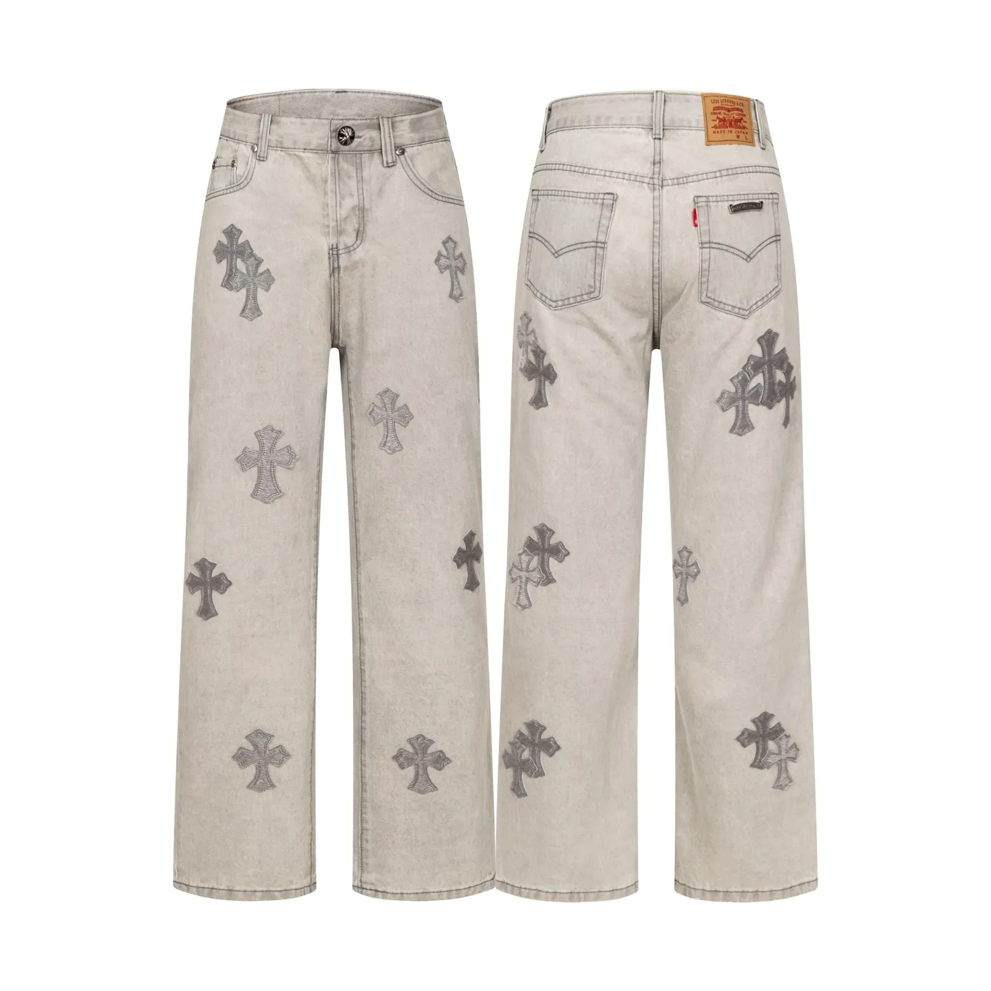 Chrome Hearts 26ss New Arrival Light Gray ch ， ！！ Premium ， ， ， zp ， Breathable ， ， ， ！ up！ ： # ：Light Gray Size：28 30 32 34 36